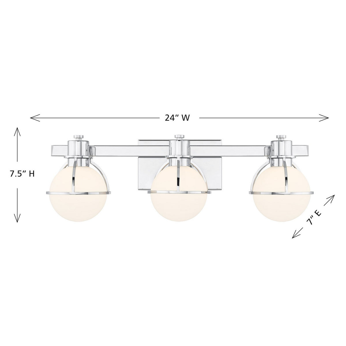 Savoy House - 8-1060-3-11 - Three Light Bathroom Vanity - Pierce - Chrome