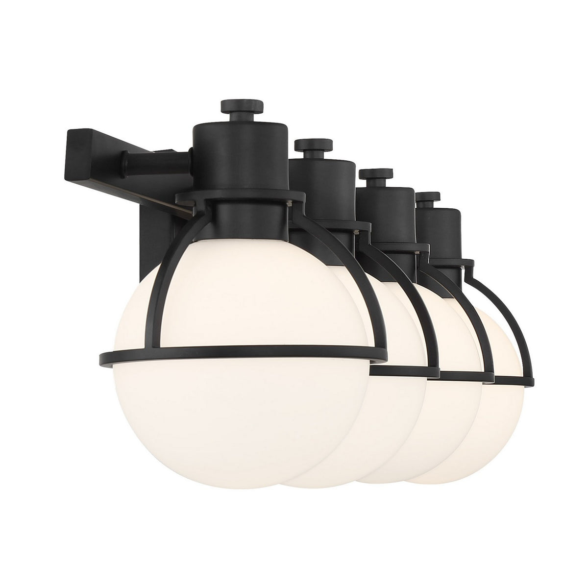 Savoy House - 8-1060-4-BK - Four Light Bathroom Vanity - Pierce - Matte Black