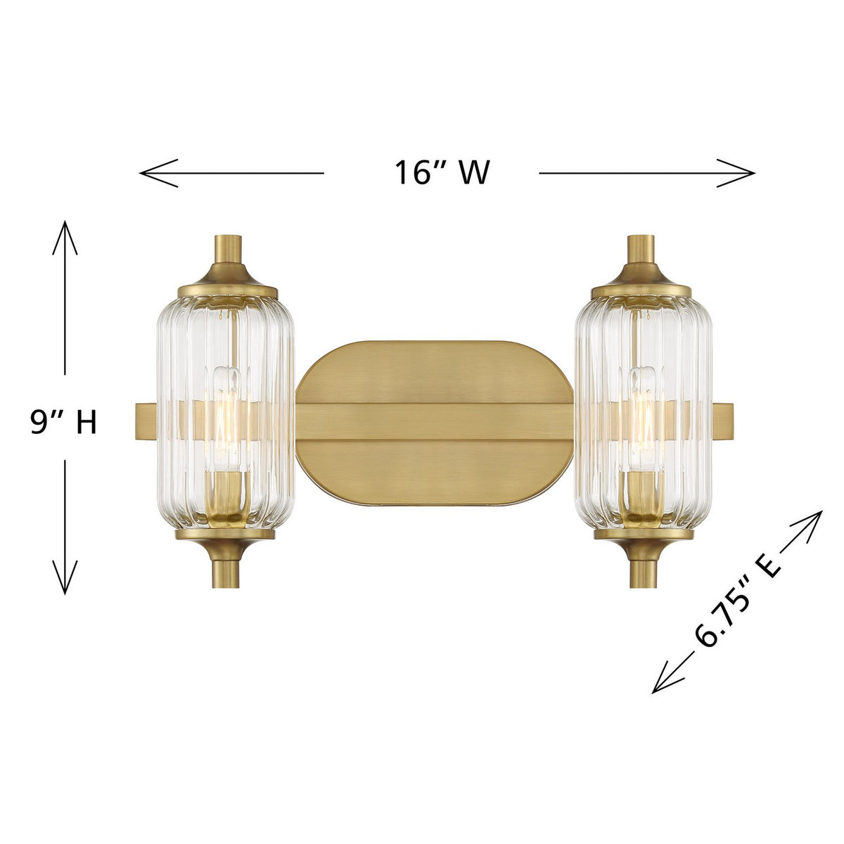 Savoy House - 8-3024-2-322 - Two Light Bathroom Vanity - Holton - Warm Brass