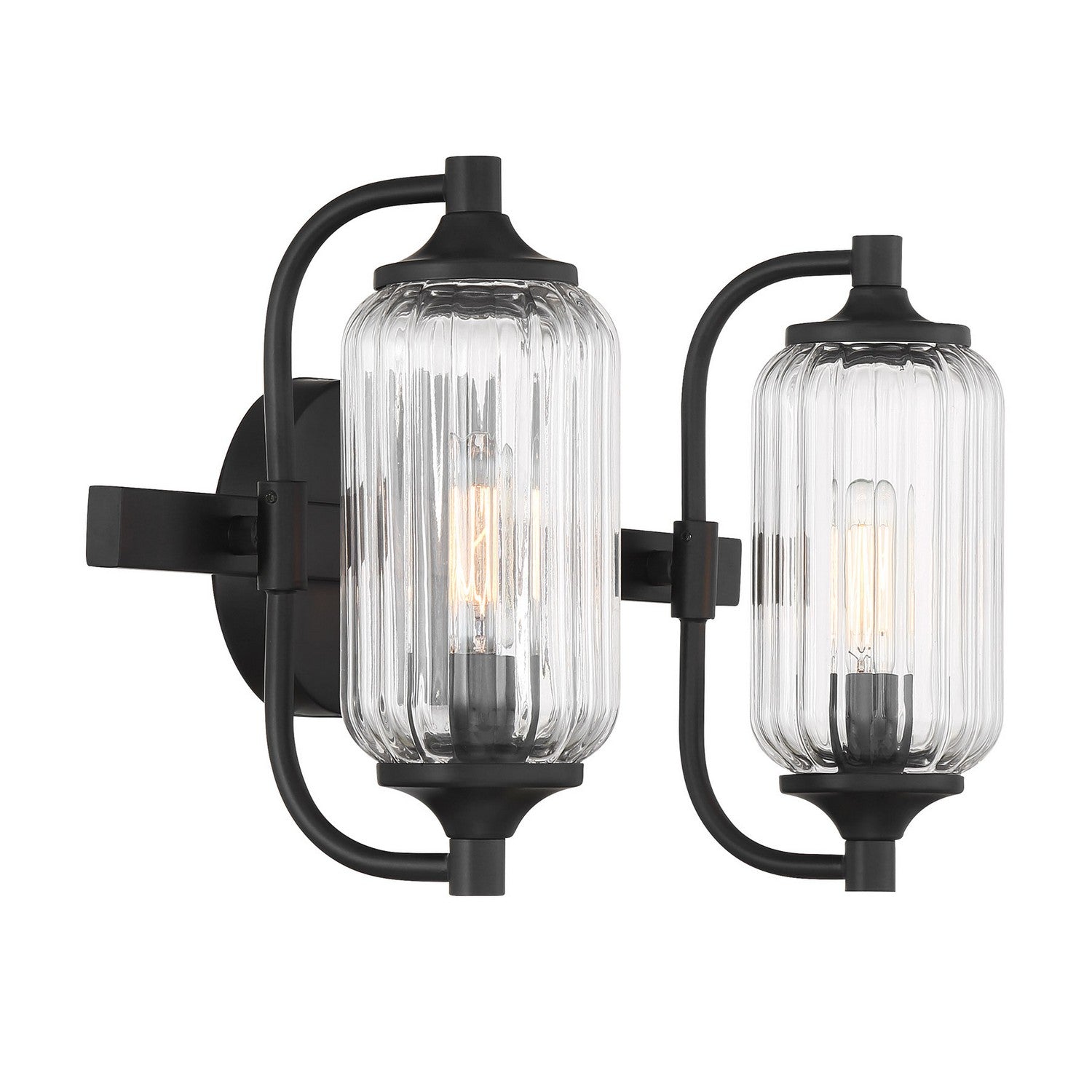Savoy House - 8-3024-2-BK - Two Light Bathroom Vanity - Holton - Matte Black