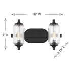 Savoy House - 8-3024-2-BK - Two Light Bathroom Vanity - Holton - Matte Black