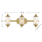 Savoy House - 8-3024-3-322 - Three Light Bathroom Vanity - Holton - Warm Brass