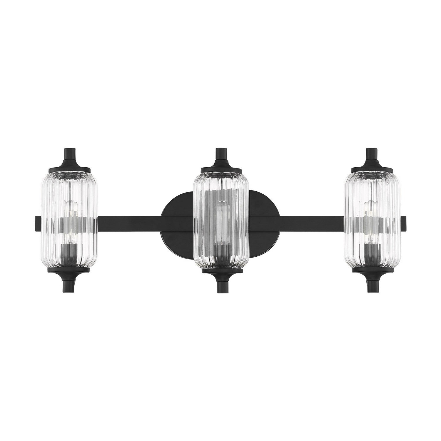 Savoy House - 8-3024-3-BK - Three Light Bathroom Vanity - Holton - Matte Black