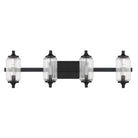Savoy House - 8-3024-4-BK - Four Light Bathroom Vanity - Holton - Matte Black