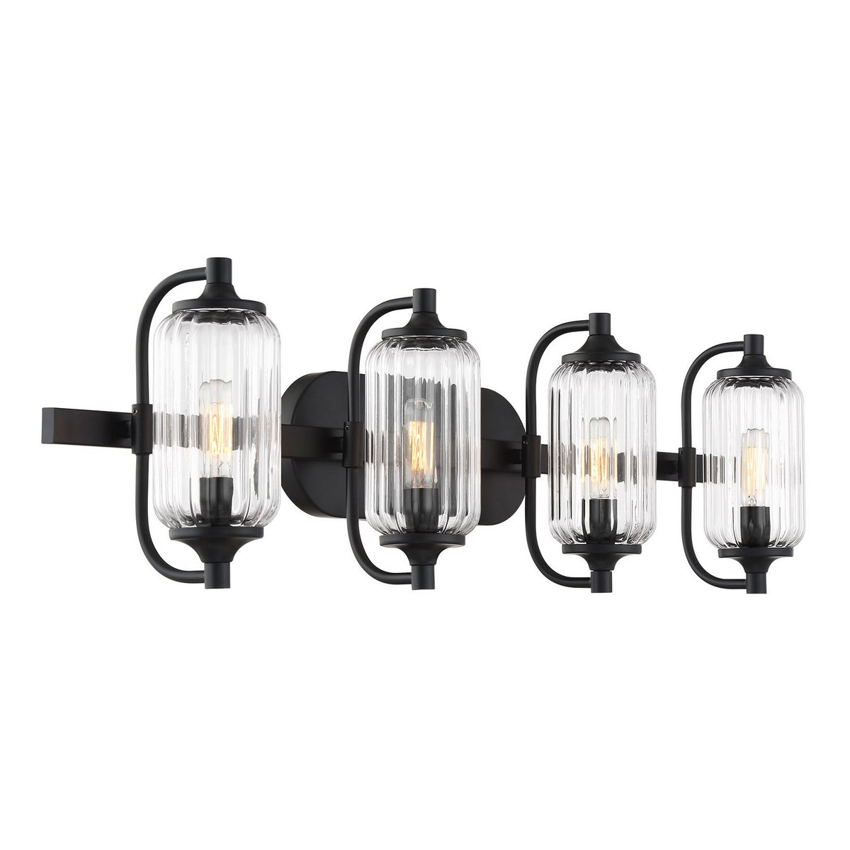 Savoy House - 8-3024-4-BK - Four Light Bathroom Vanity - Holton - Matte Black