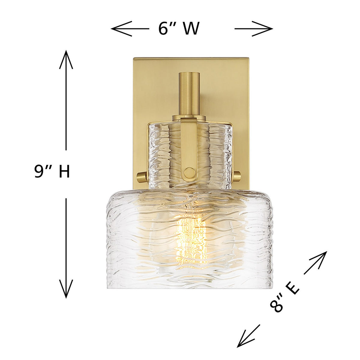 Savoy House - 9-1030-1-322 - One Light Wall Sconce - Dover - Warm Brass