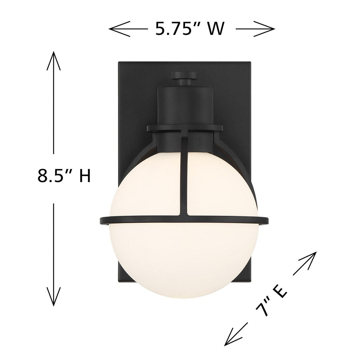 Savoy House - 9-1060-1-BK - One Light Wall Sconce - Pierce - Matte Black