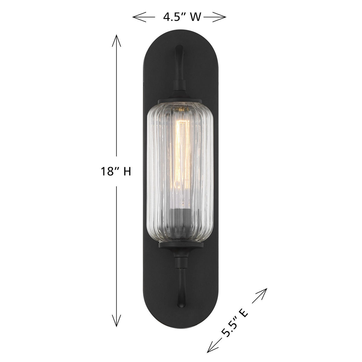 Savoy House - 9-3024-1-BK - One Light Wall Sconce - Holton - Matte Black