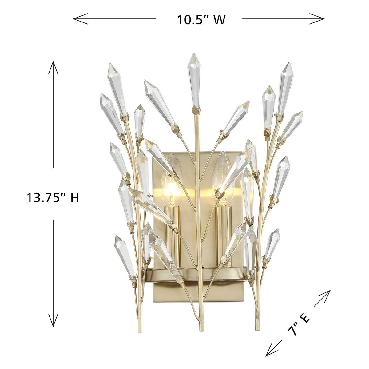 Savoy House - 9-4075-2-127 - Two Light Wall Sconce - Orianna - Noble Brass
