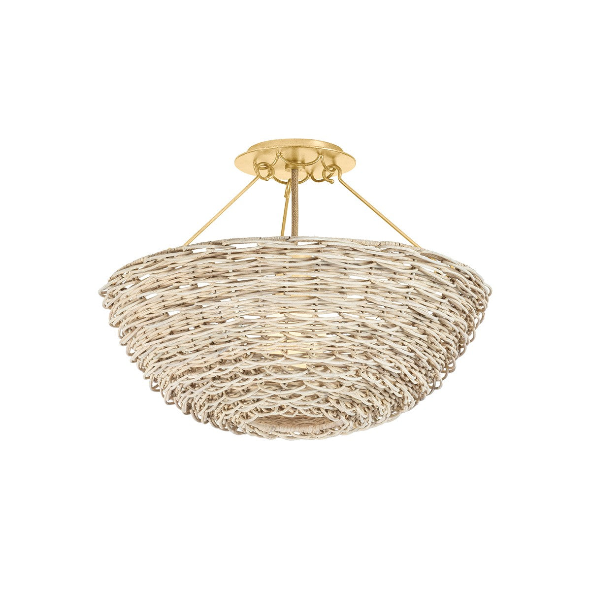 Troy Lighting Canada - C3318-VGL - One Light Semi Flush Mount - Campo - Vintage Gold Leaf