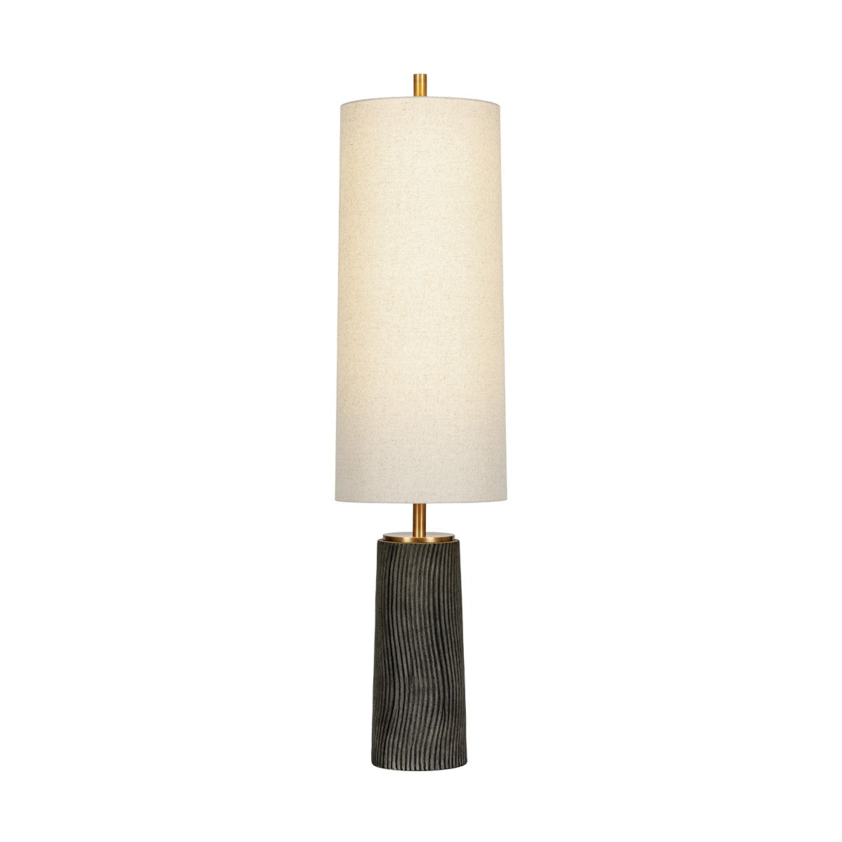 Troy Lighting Canada - PFL1156-PBR/CDG - Three Light Floor Lamp - Thane - Patina Brass/Ceramic Meditation Grey