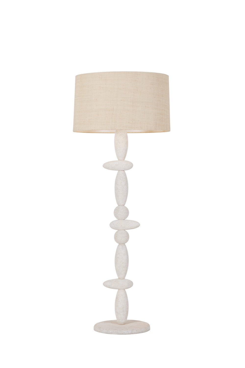 Troy Lighting Canada - PFL5564-VGL/CGL - One Light Floor Lamp - Cullen - Vintage Gold Leaf/Ceramic Gypsum Clay