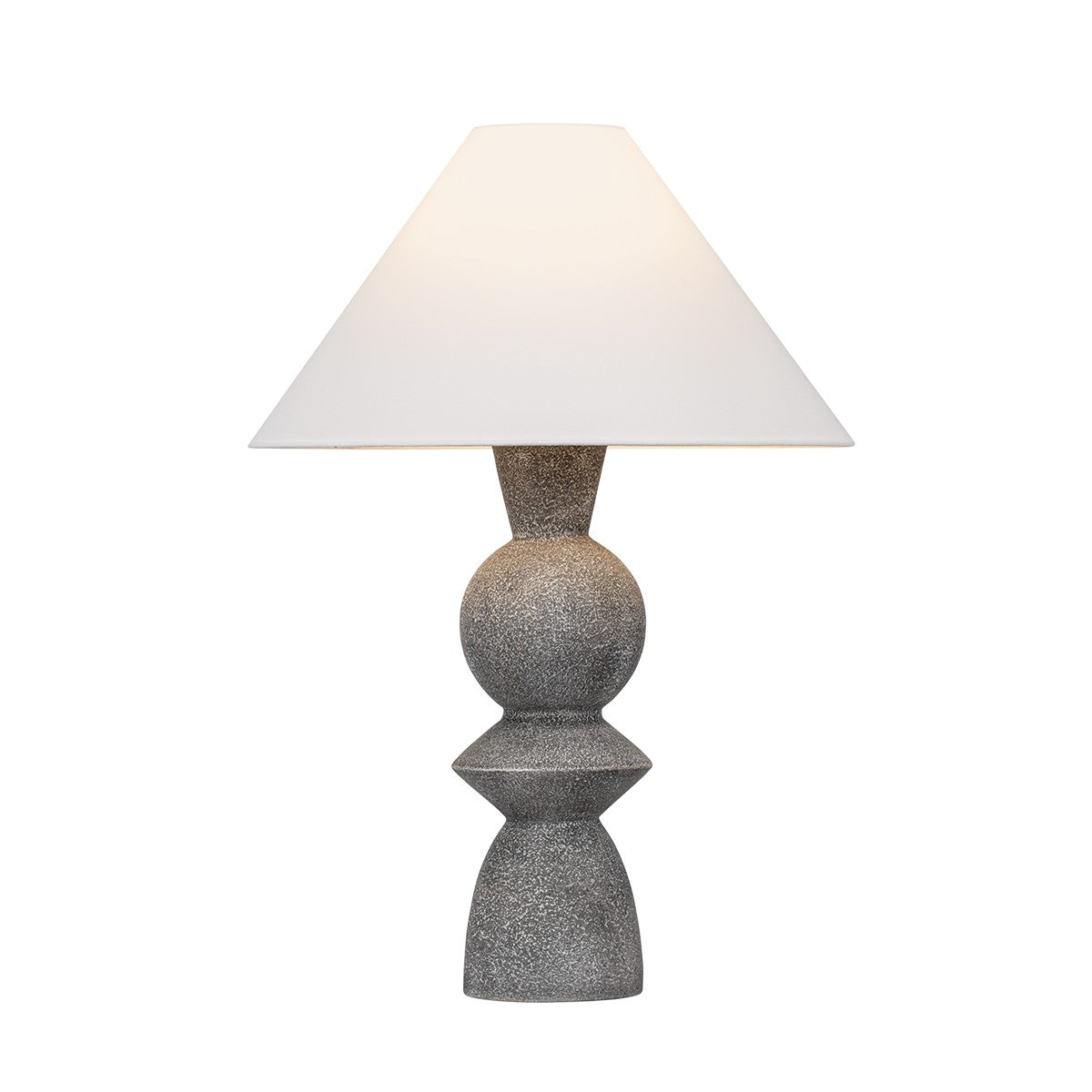 Troy Lighting Canada - PTL2529-PBR/CLG - One Light Table Lamp - Cyrah - Patina Brass/Ceramic Lunar Grey