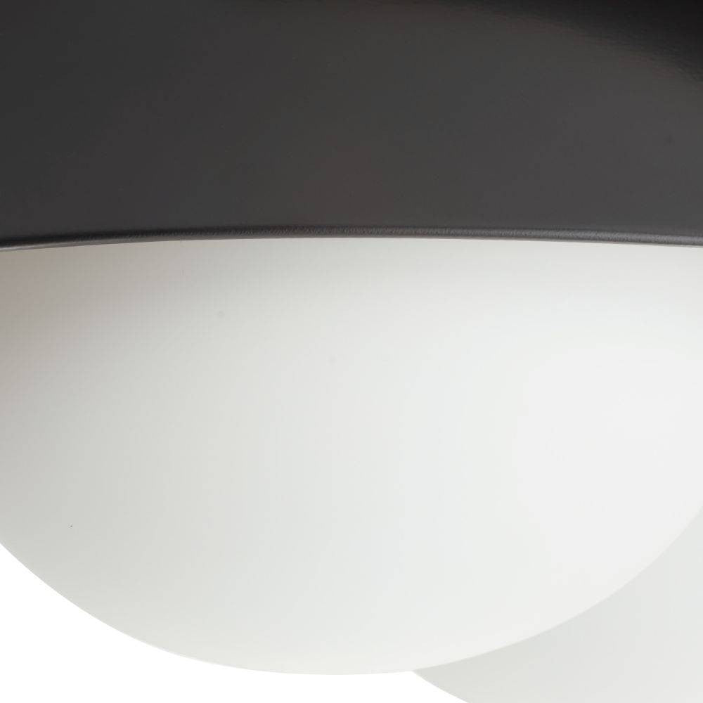 Arteriors - GADFC02 - Trois lumières Plafonnier - Glaçure - Noir mat