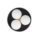 Arteriors - GADFC02 - Trois lumières Plafonnier - Glaçure - Noir mat