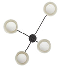 Arteriors - GADFC03 - Quatre lumières Plafonnier - Glaçure - Craquelins teintés ivoire