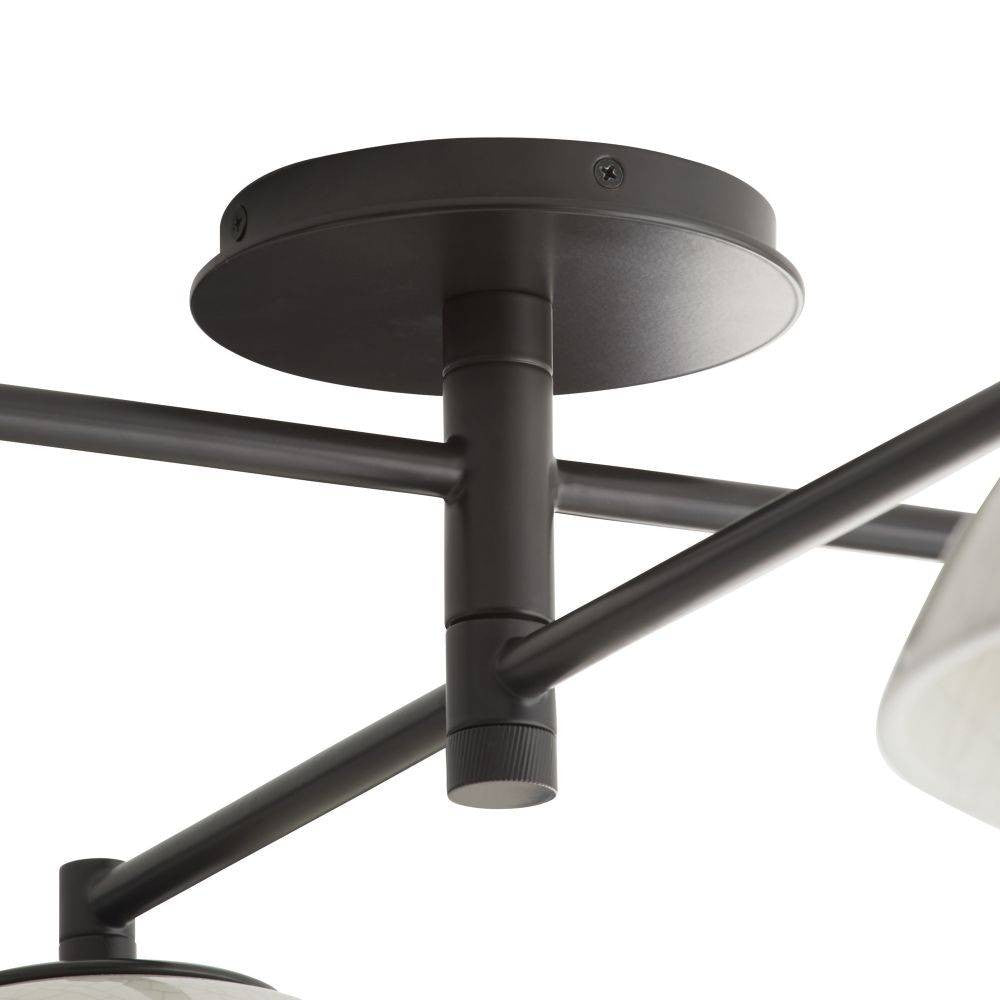 Arteriors - GADFC03 - Quatre lumières Plafonnier - Glaçure - Craquelins teintés ivoire