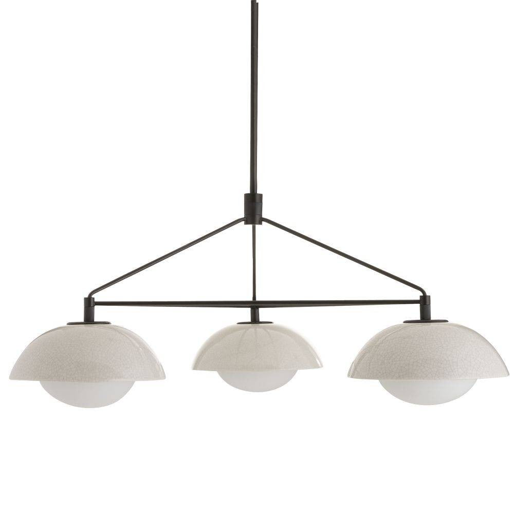 Arteriors - GADMC01 - Three Light Chandelier - Glaze - Ivory Stained Crackle