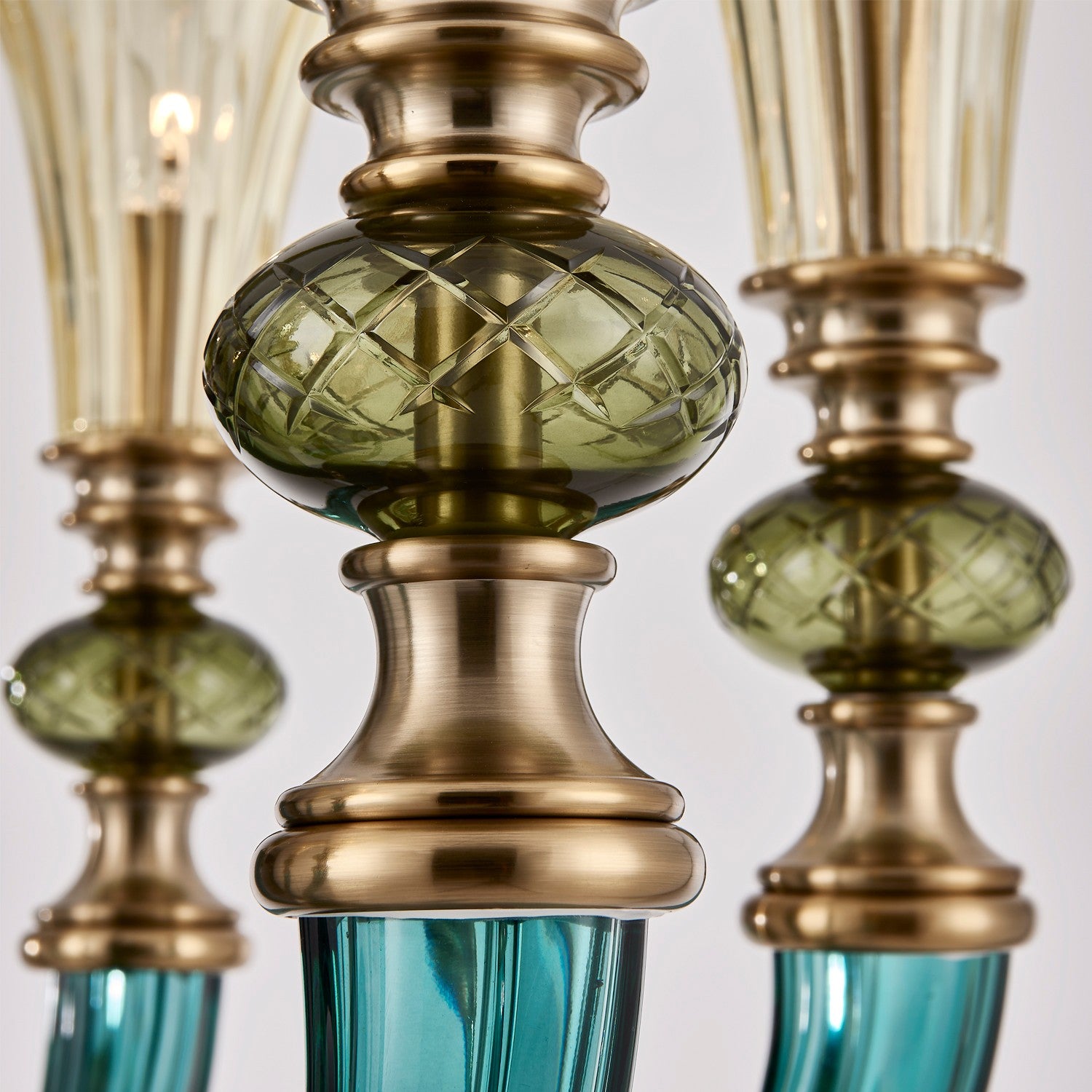 Allegri - 043670-044-GLMULTI - Six Light Chandelier - Tinta - Winter Brass