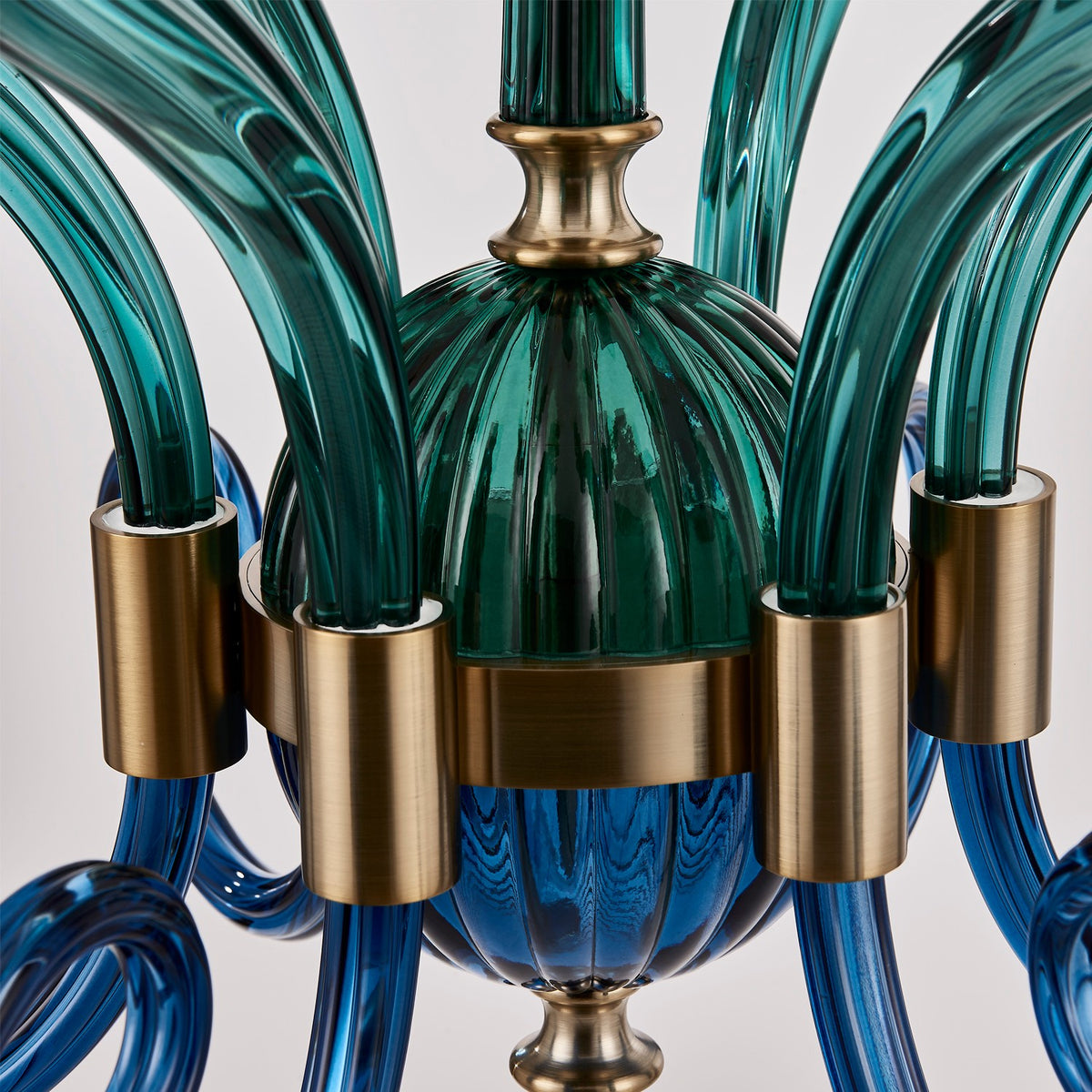 Allegri - 043670-044-GLMULTI - Six Light Chandelier - Tinta - Winter Brass