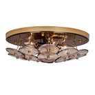 Kalco - 521545PWB - Five Light Flush Mount - HORTENSIA - Polished Winter Brass
