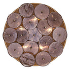 Kalco - 521545PWB - Five Light Flush Mount - HORTENSIA - Polished Winter Brass