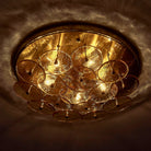 Kalco - 521545PWB - Five Light Flush Mount - HORTENSIA - Polished Winter Brass