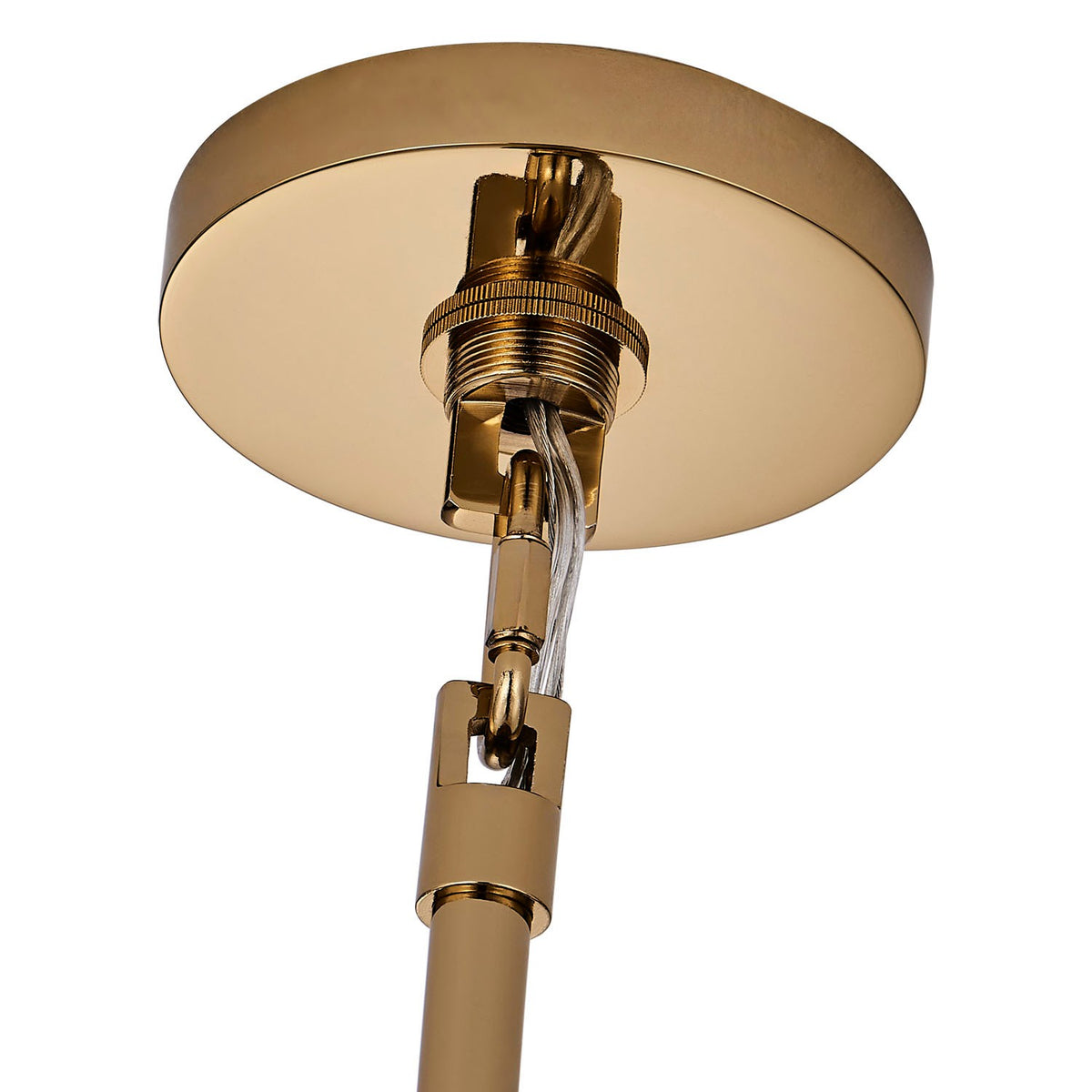 Kalco - 521555PWB - Cinq lumières Suspension - HORTENSIA - Laiton d'hiver poli