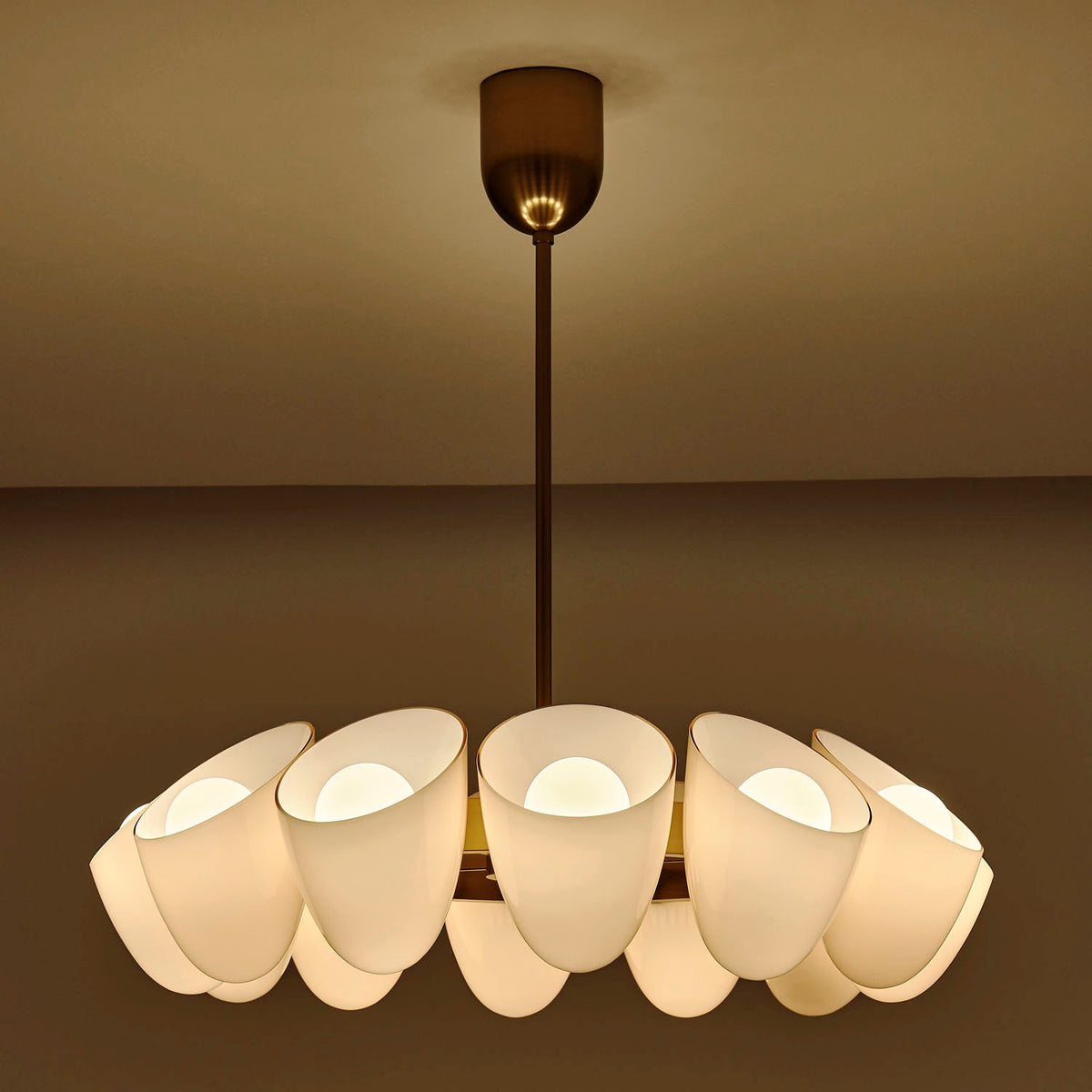 Kalco - 524356WB - 12 Light Chandelier - COCOON - Winter Brass