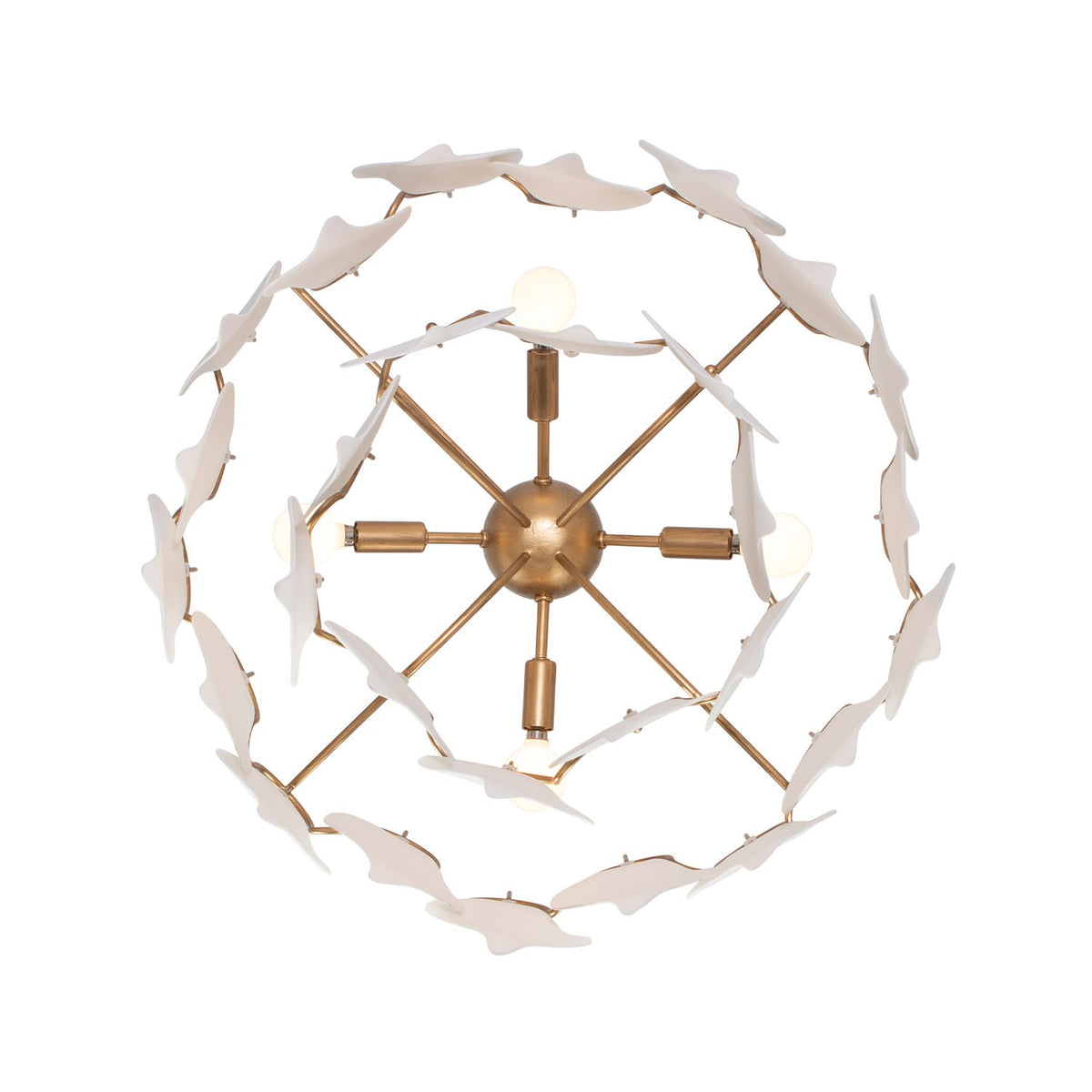 Kalco - 525145MG - Semi-remorque à quatre feux Plafonnier - MANTA - Or moderne