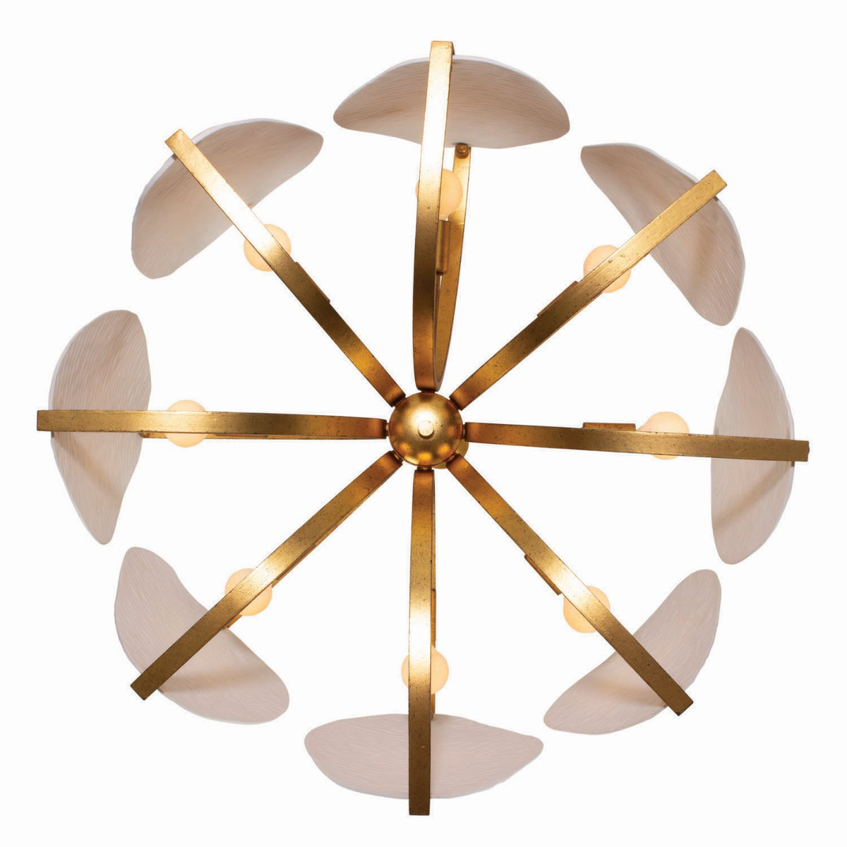 Kalco - 525456OL - Huit Lumières Suspension - ALIFORM - Feuille d'or oxydée