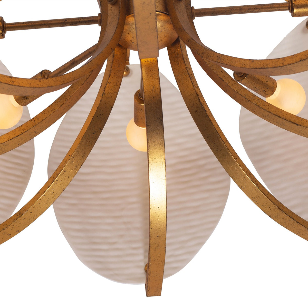 Kalco - 525456OL - Huit Lumières Suspension - ALIFORM - Feuille d'or oxydée