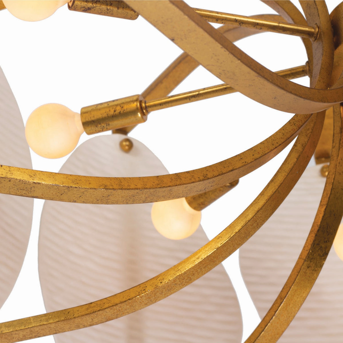 Kalco - 525457OL - Dix lumières Suspension - ALIFORM - Feuille d'or oxydée