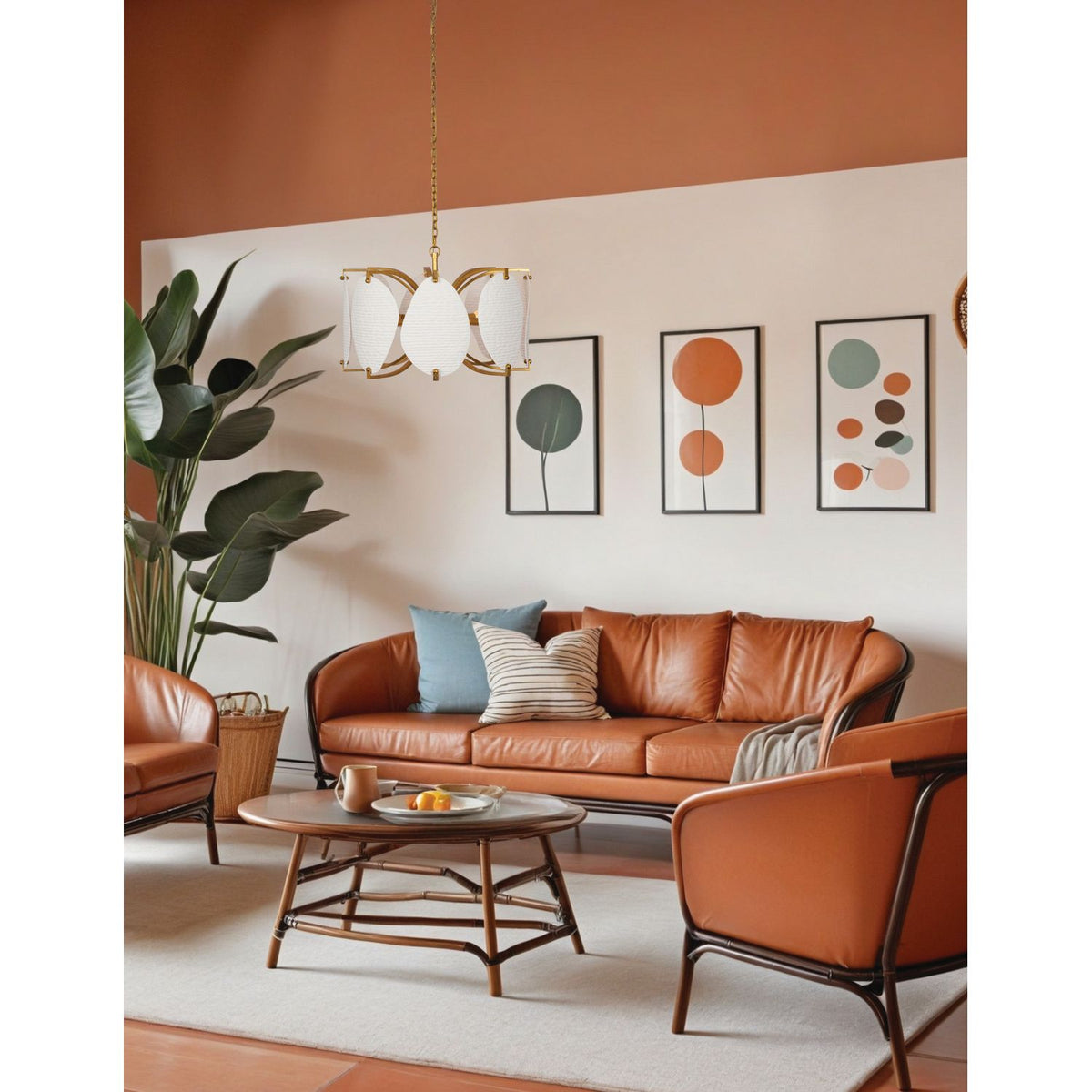 Kalco - 525457OL - Dix lumières Suspension - ALIFORM - Feuille d'or oxydée