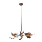 Kalco - 525556PABW - Six Light Chandelier - SPIRA - Pearlized Antique Brass W/ White