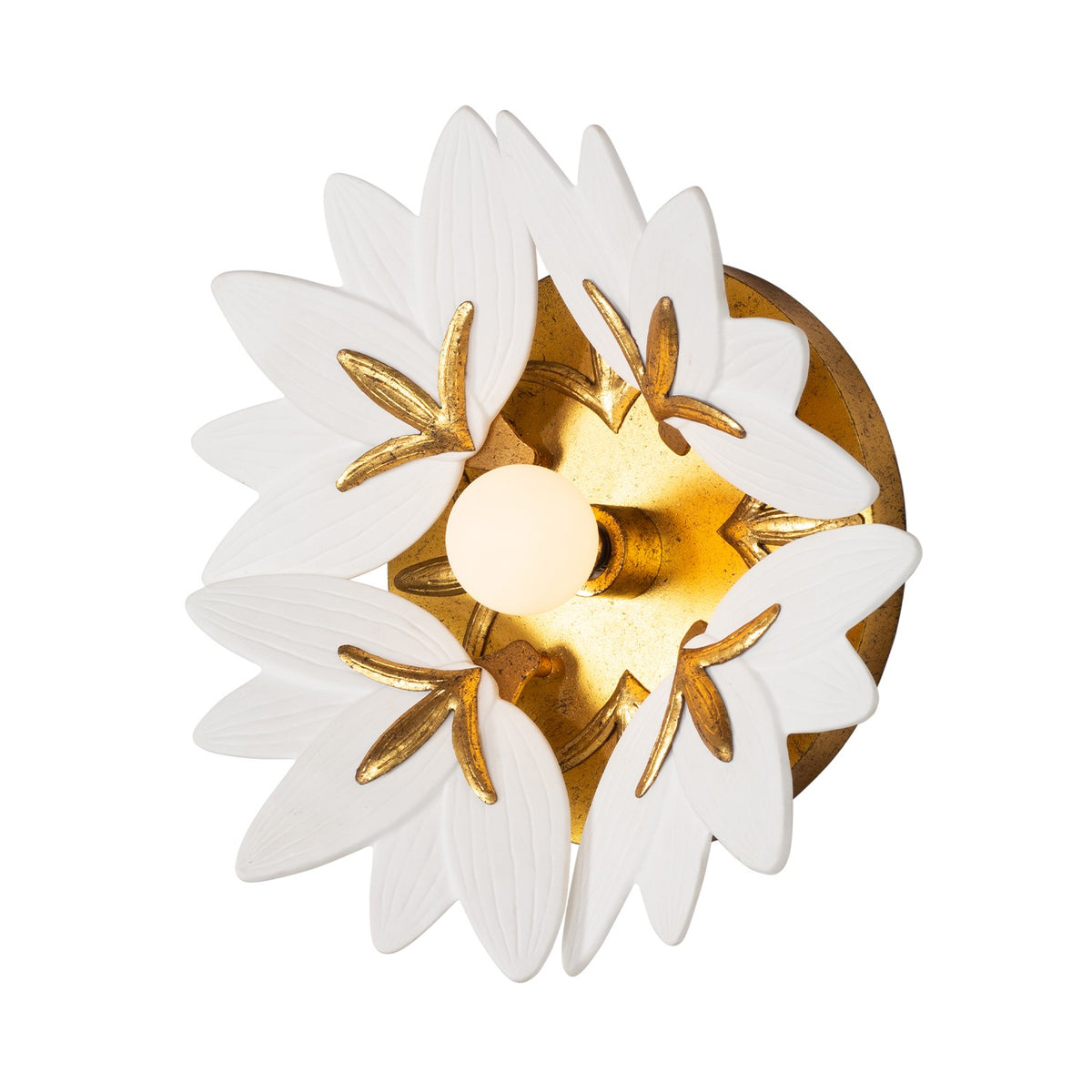 Kalco - 525621OL - Une lampe Murale - BLOOM - Feuille d'or oxydée
