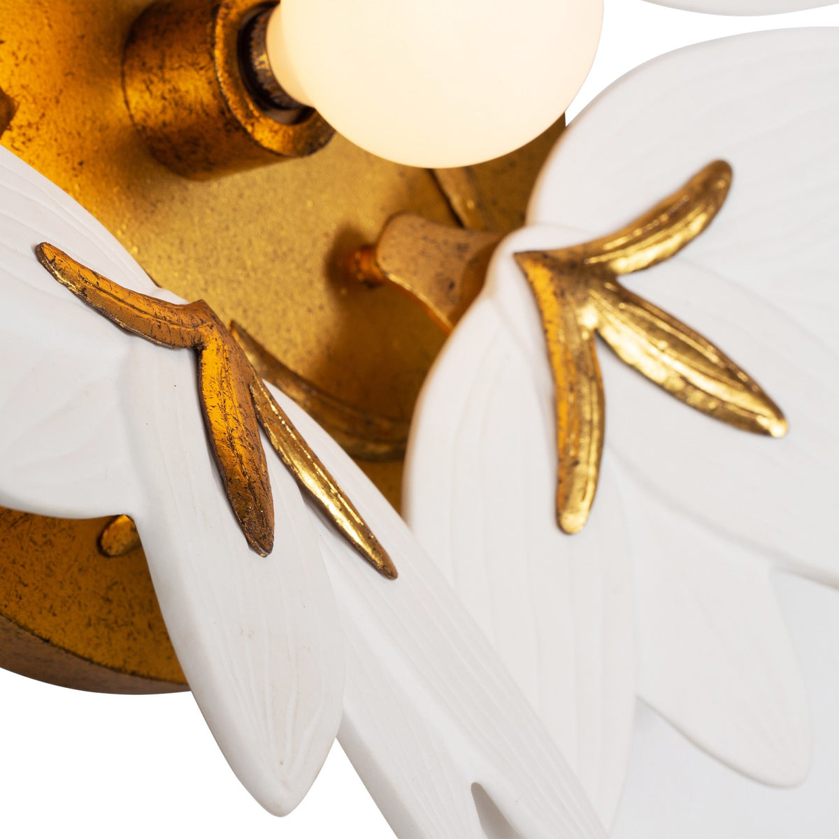 Kalco - 525621OL - Une lampe Murale - BLOOM - Feuille d'or oxydée