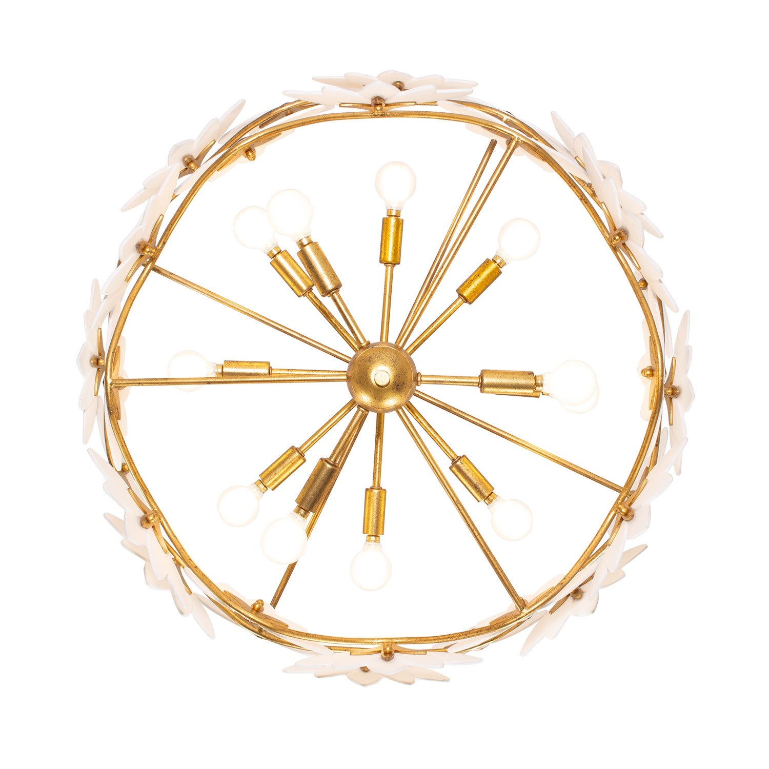 Kalco - 525656OL - 11 Lumières Suspendu - BLOOM - Feuille d'or oxydée