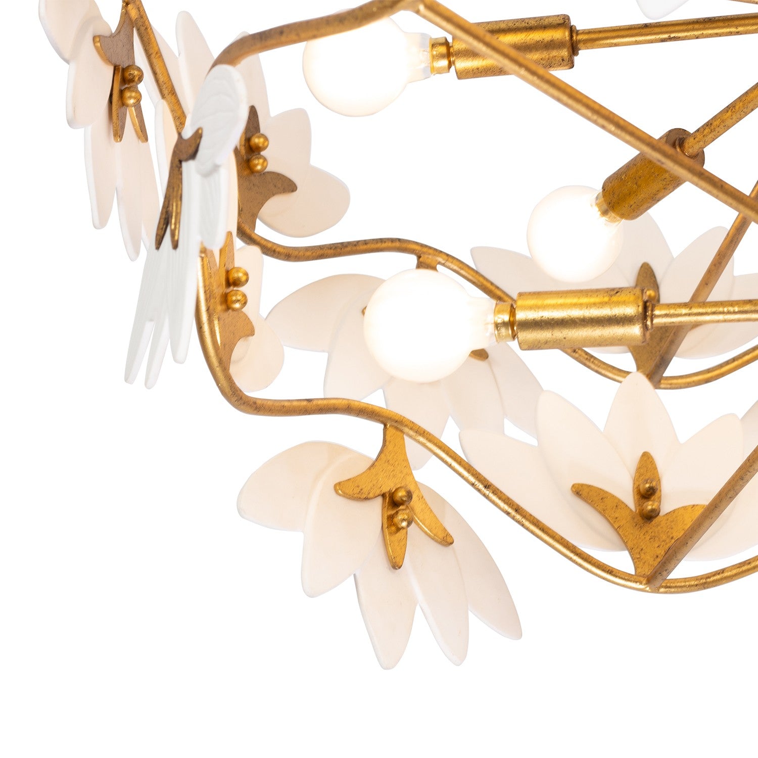 Kalco - 525656OL - 11 Lumières Suspendu - BLOOM - Feuille d'or oxydée