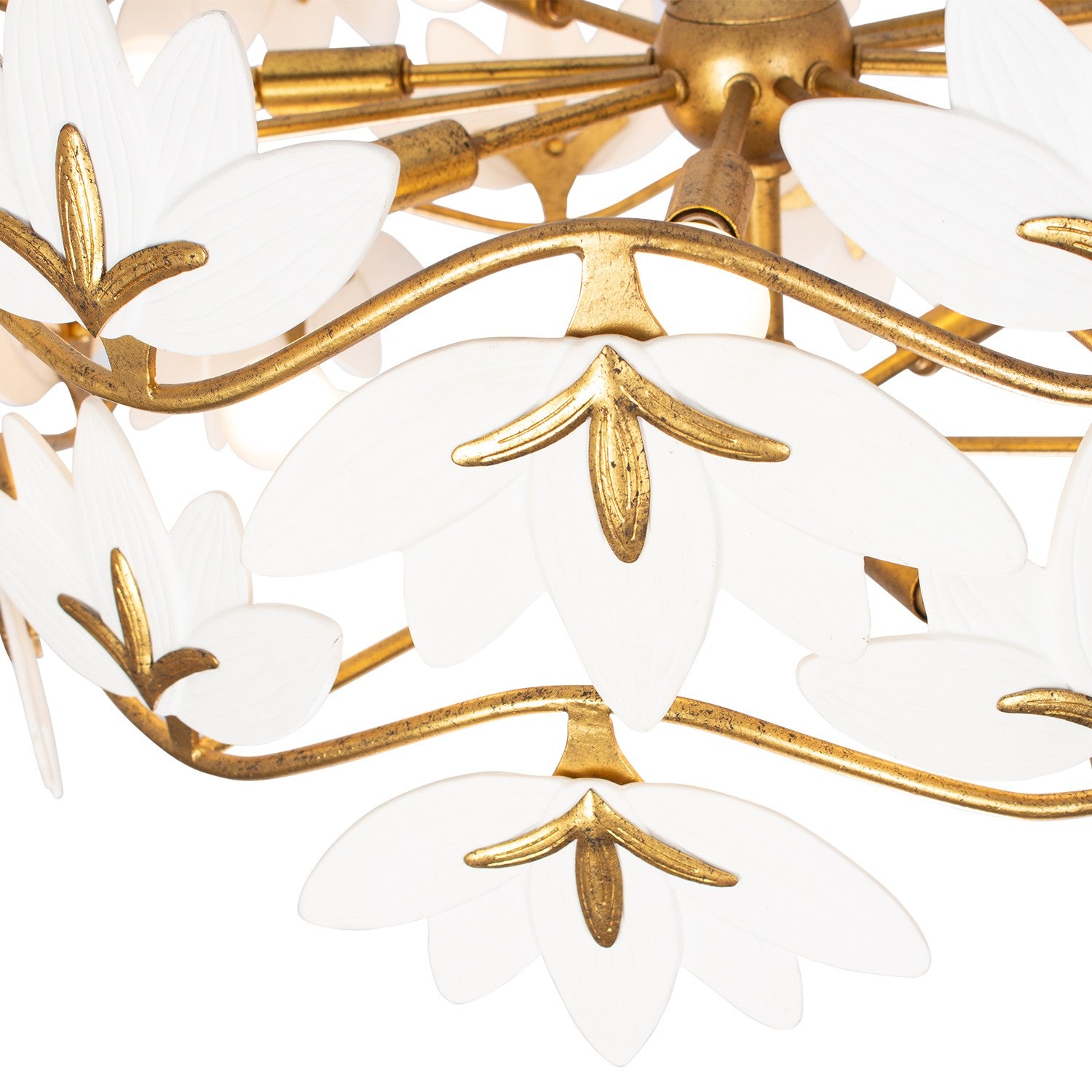 Kalco - 525656OL - 11 Lumières Suspendu - BLOOM - Feuille d'or oxydée