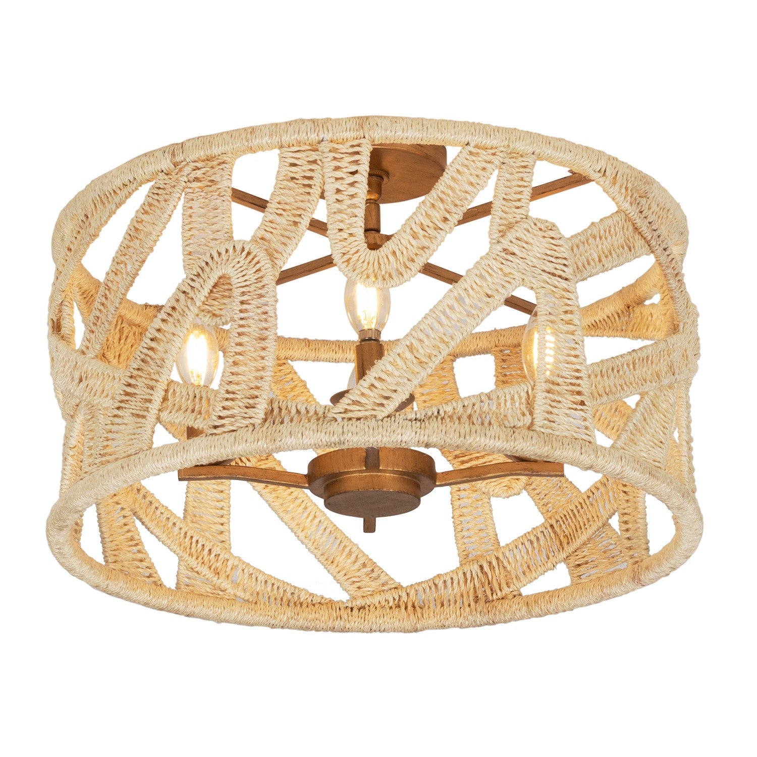 Kalco - 525745MGW - Semi-remorque à quatre feux Plafonnier - SOGA - Or et blanc modernes