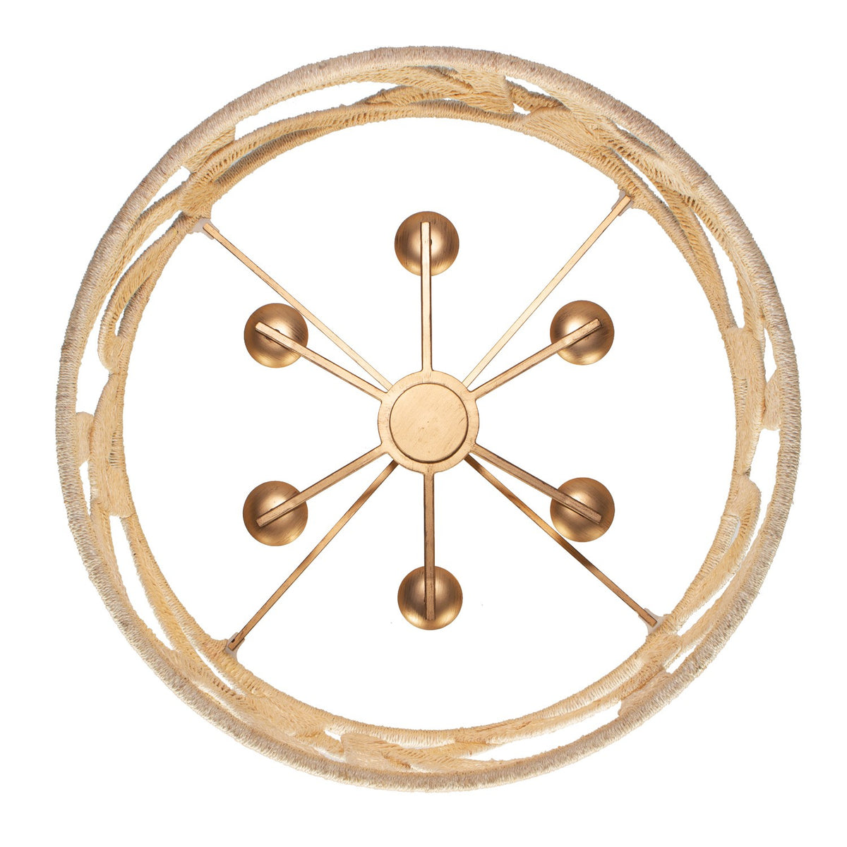 Kalco - 525756MGW - Six Light Pendant - SOGA - Modern Gold And White