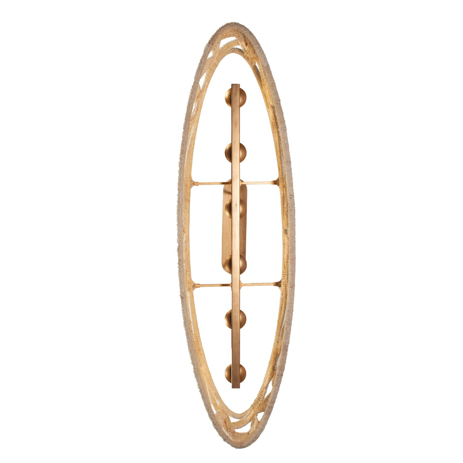 Kalco - 525761MGW - Six Light Island Suspension - SOGA - Or et blanc modernes