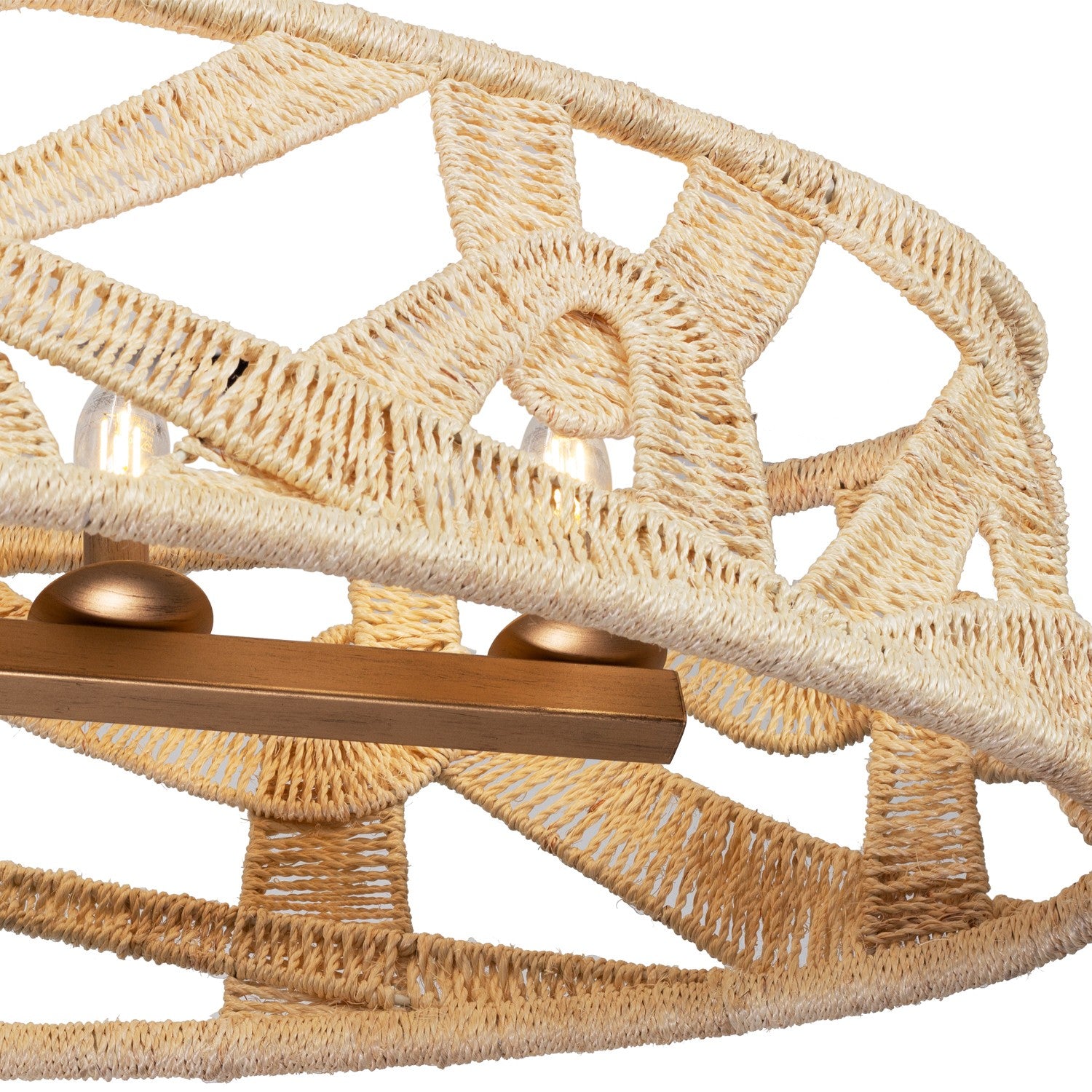 Kalco - 525761MGW - Six Light Island Suspension - SOGA - Or et blanc modernes