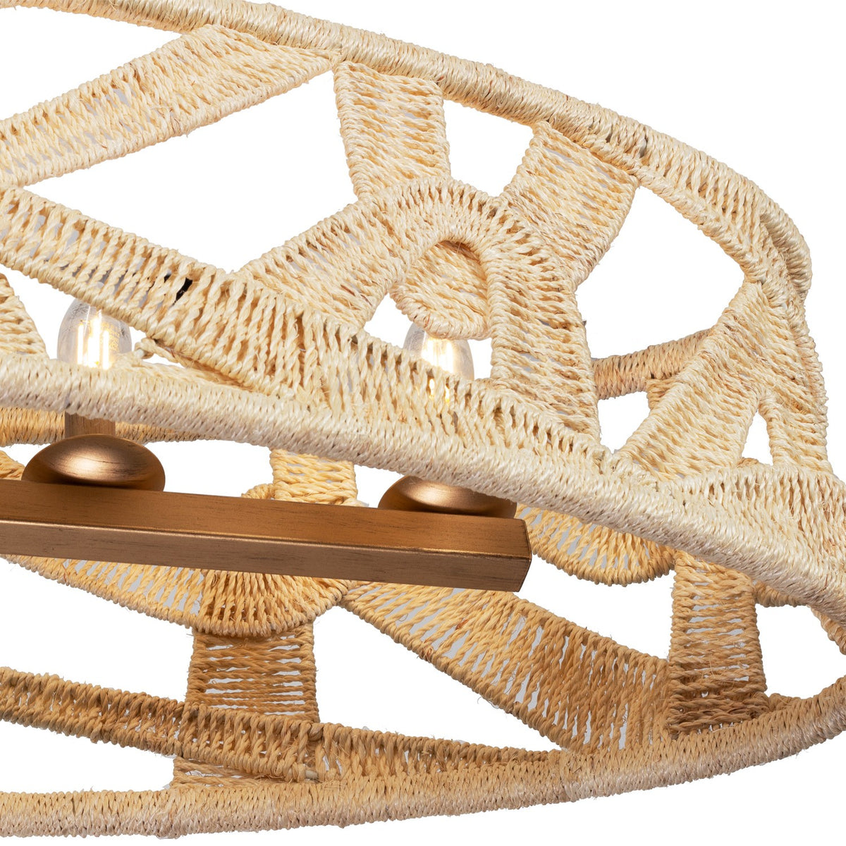 Kalco - 525761MGW - Six Light Island Suspension - SOGA - Or et blanc modernes