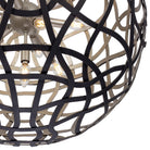 Kalco - 525855BTS - 13 Lumières Suspension - ENTICE - Noir mat / Argent terni
