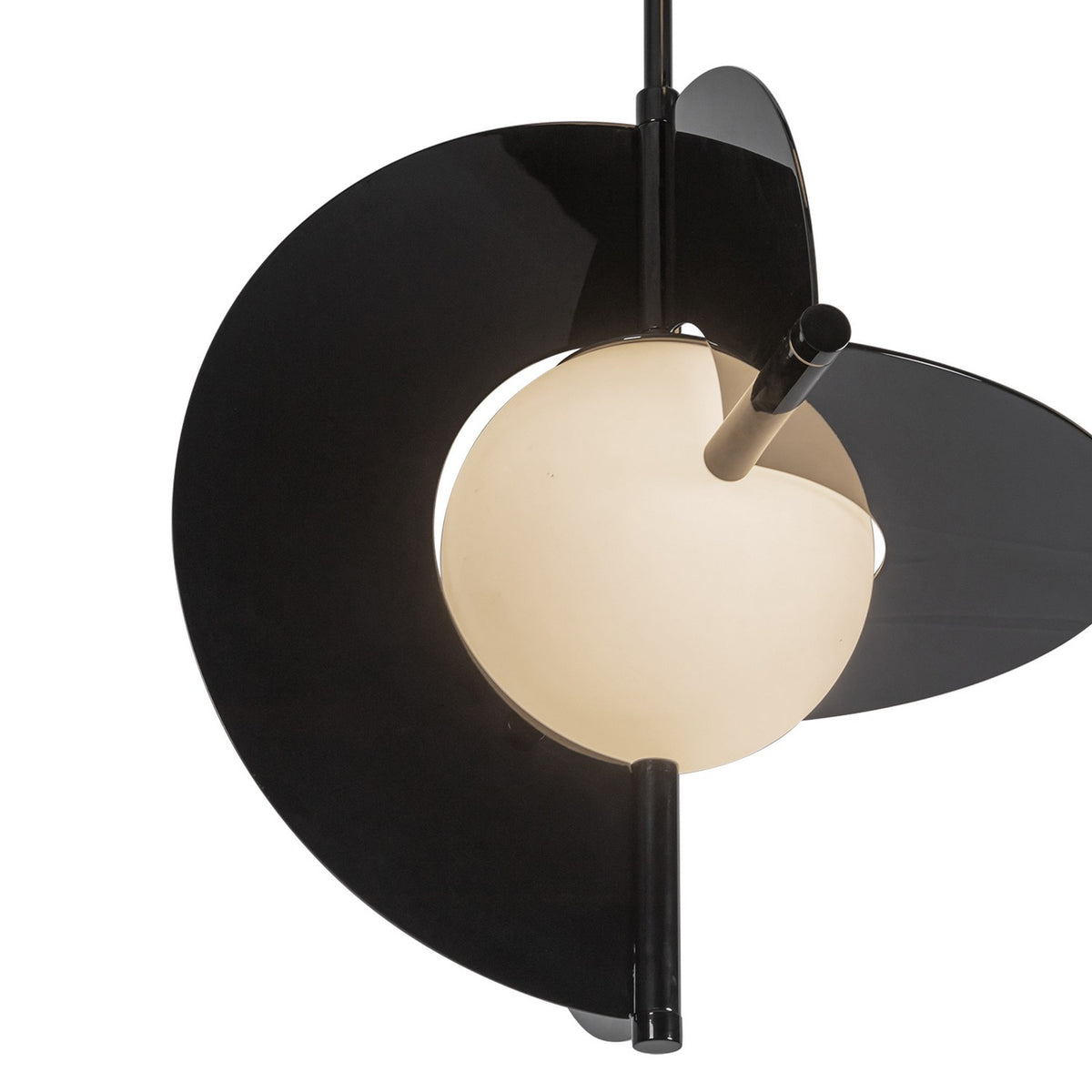 Kuzco Canada - CH65127-GBK/OP-UNV - LED Chandelier - Scorpio - Glossy Black/Opal Glass