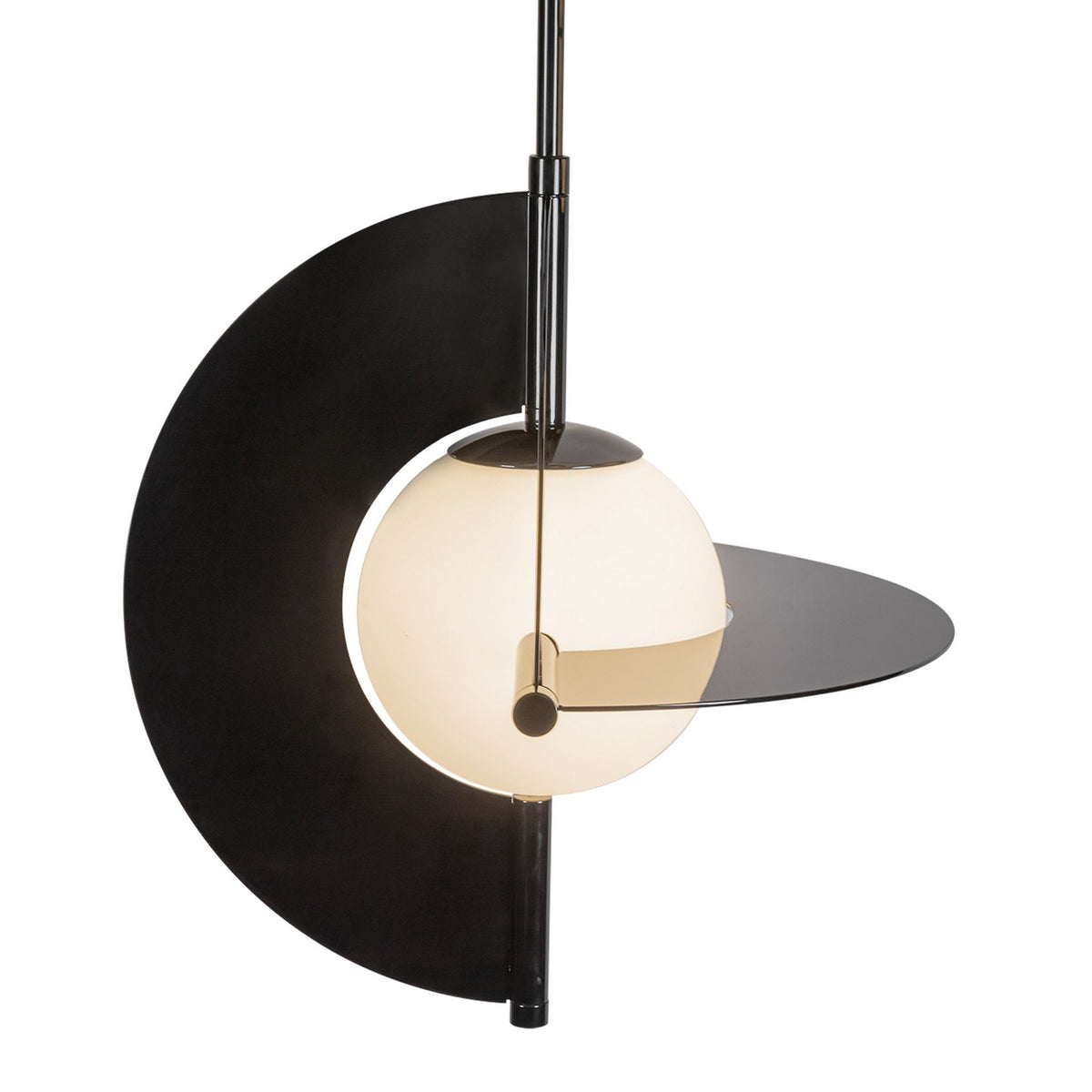 Kuzco Canada - CH65127-GBK/OP-UNV - LED Chandelier - Scorpio - Glossy Black/Opal Glass