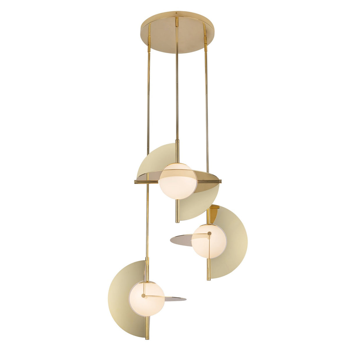 Kuzco Canada - CH65127-MRB/OP-UNV - LED Chandelier - Scorpio - Metallic Brass/Opal Glass