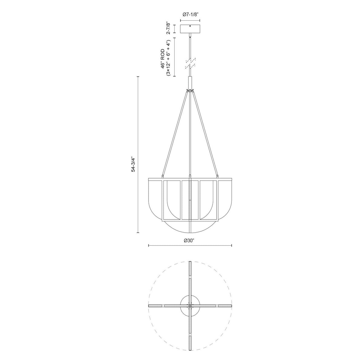 Alora Canada - CH336830UB-UNV - LED Chandelier - Anders - Urban Bronze